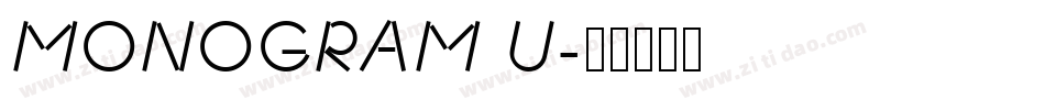 MONOGRAM U字体转换